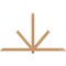 Ekena Millwork Kennewick Timber Gable Bracket, Western Red Cedar, 84"W x 49"H x 3 1/2"D x 3 1/2"F, 14/12 Pitch GBW084X49X0404KEN00SWR - alternate 1
